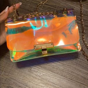 Iridescent crossbody purse
